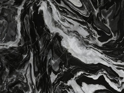 泼墨山水黑色大理石奢石 深色大理石 黑白大理石