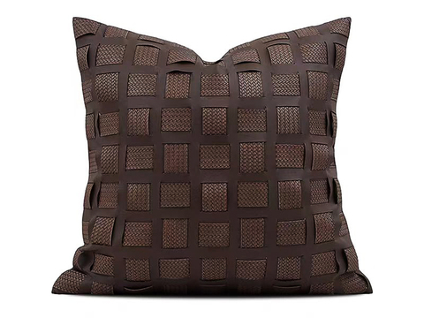 现代抱枕 枕头 印花抱枕 皮革抱枕