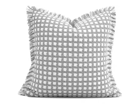 现代抱枕 枕头 格纹抱枕