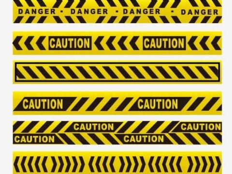 黑黄线 黄黑线 警戒线 警示线 安全条 反光条