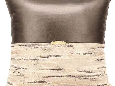 现代抱枕 枕头 印花抱枕 皮革抱枕