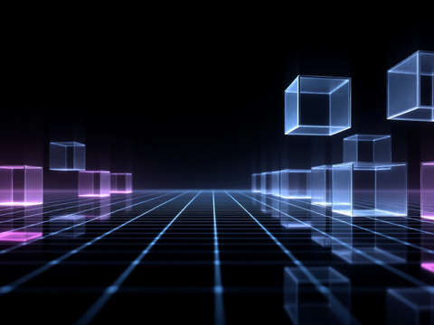 透明玻璃 三维空间 科技线条