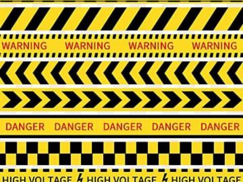 黑黄线 黄黑线 警戒线 警示线 安全条 反光条