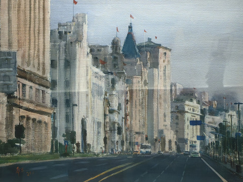 水彩画 装饰画 风景画