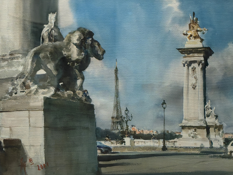 水彩画 装饰画 风景画