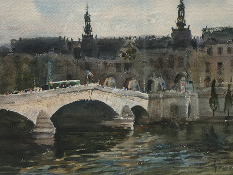 水彩画 装饰画 风景画