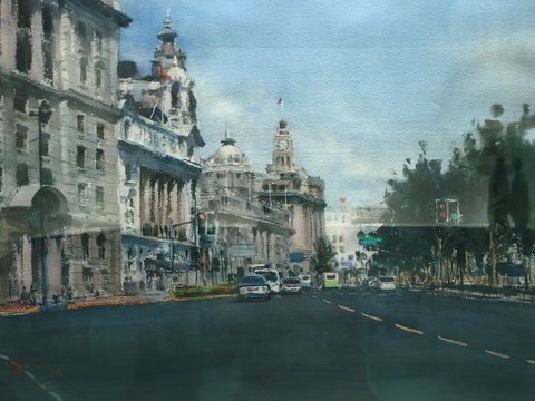 水彩画 装饰画 风景画