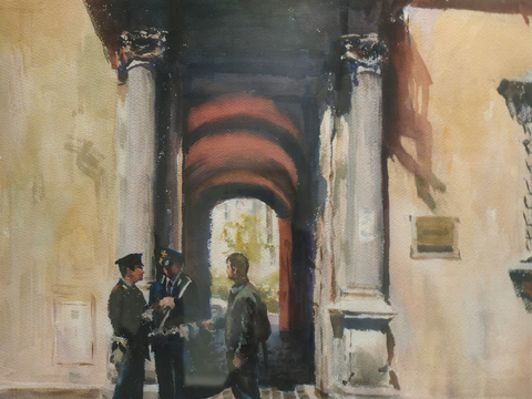  水彩画 装饰画 风景画 