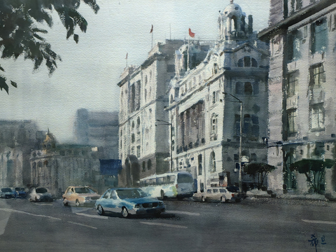 水彩画 装饰画 风景画