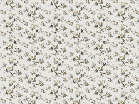 欧式浅色碎花壁纸壁布