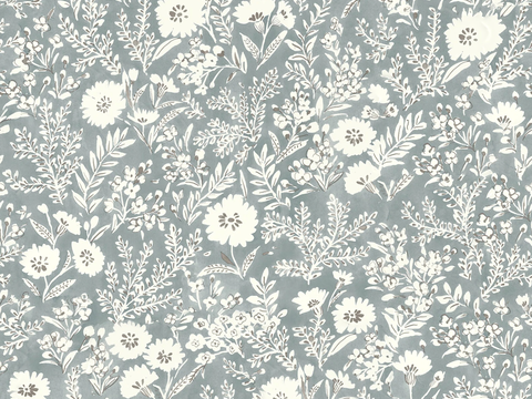 法式复古无缝碎花墙纸布纹贴图