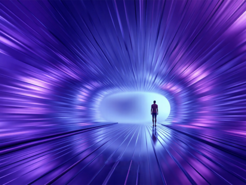 现代速度线条科技背景图