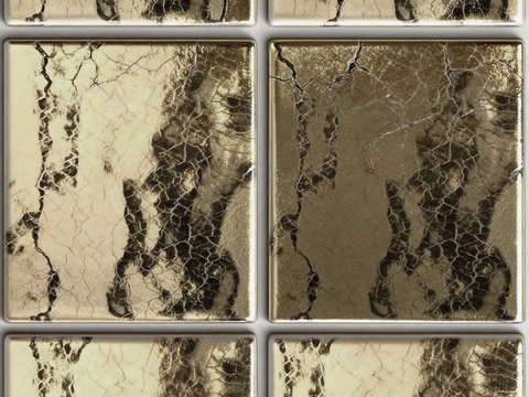香槟金色电镀瓷砖 冰裂纹香槟金瓷砖 轻奢瓷砖 金属裂纹砖