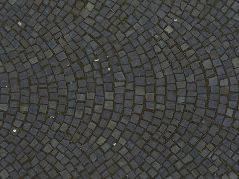 弧形铺路石砖 室外地面 砖石地面