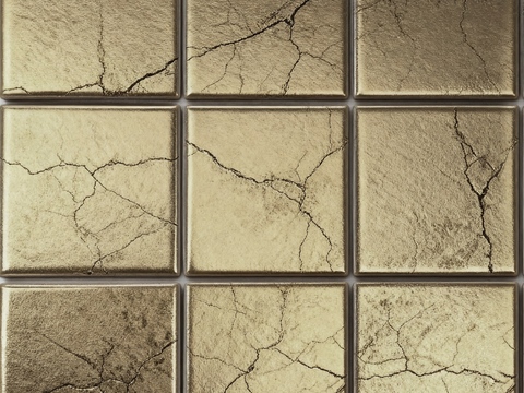 香槟金色电镀瓷砖 冰裂纹香槟金瓷砖 轻奢瓷砖 金属砖裂纹砖