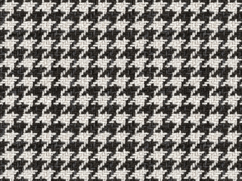 现代轻奢针织无缝黑白千鸟格布纹