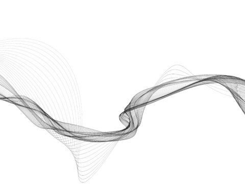 黑白波浪线曲线线条贴图