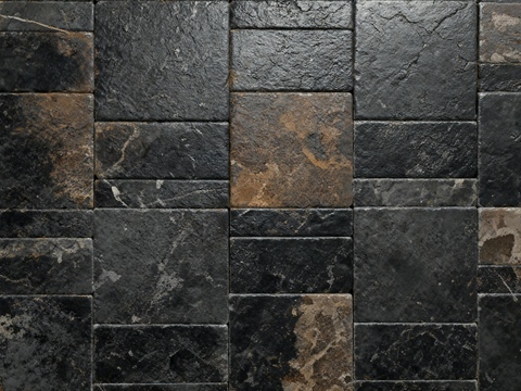 侘寂工业艺术砖 中古侘寂艺术砖 黑色做旧仿古砖 诧寂风黑地砖