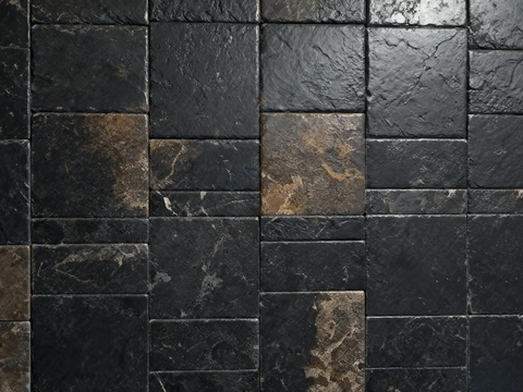 侘寂工业艺术砖 中古侘寂艺术砖 黑色做旧仿古砖 诧寂风黑地砖