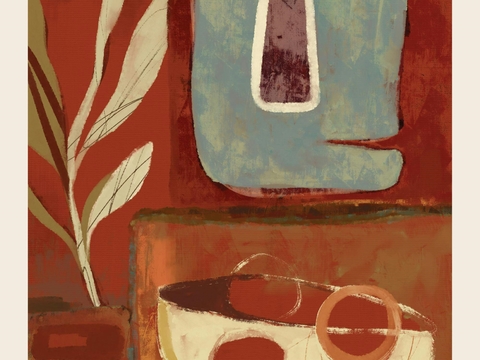 中古风现代复古挂画 简约挂画 艺术挂画 彩色挂画