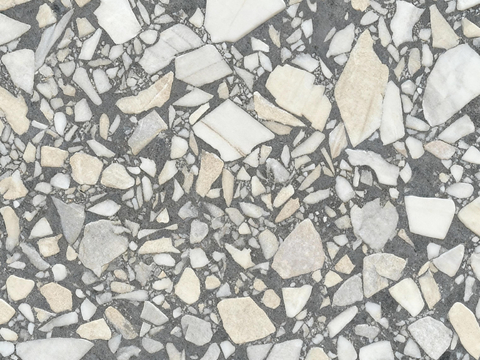 现代北欧水磨石地面 浅灰色水磨石 仿宝格丽白水磨石