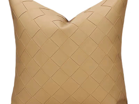 现代抱枕 枕头 编织抱枕 皮革抱枕