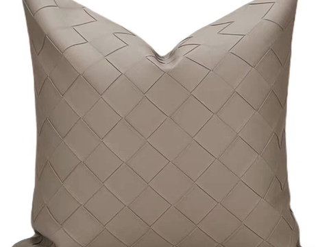 现代抱枕 枕头 皮革抱枕 编织抱枕