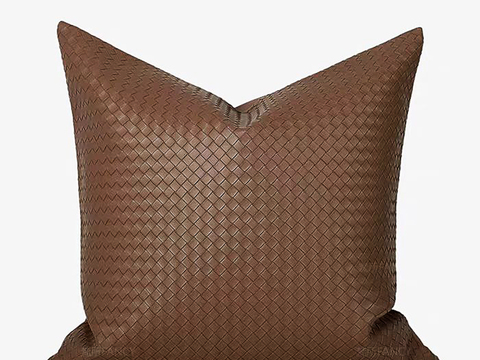 现代抱枕 枕头 皮革抱枕 编织抱枕