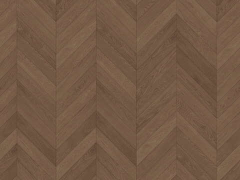 无缝深咖色人字拼木地板