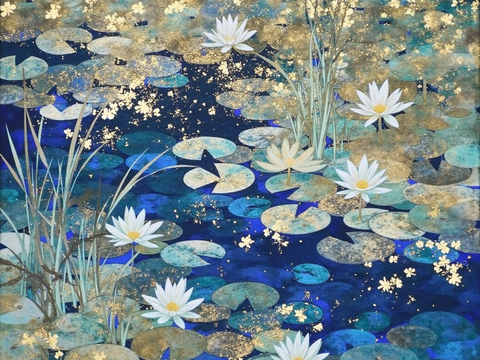 现代荷花装饰挂画