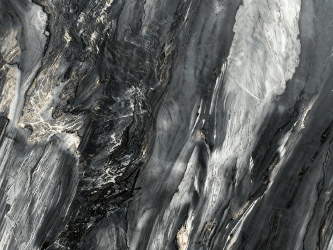 现代新中式泼墨山水大理石 黑色大理石 黑白大理石 深色大理石