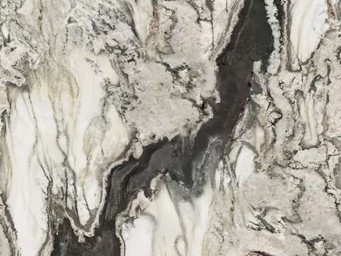 现代轻奢其他奢石_巴西熊猫白大理石