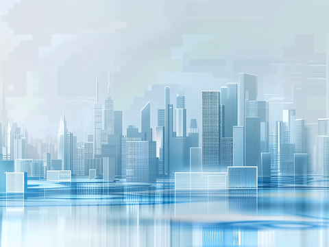 现代电子屏幕 科技馆城市屏幕 显示屏画面贴图