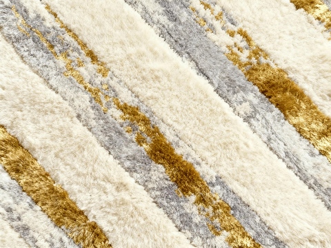 灰白条纹地毯 灰白金丝条纹地毯 斑马条纹地毯 诧寂风地毯