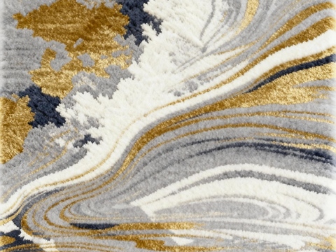 日式新中式酒店地毯 山水纹灰色地毯 灰色抽象地毯 中式泼墨