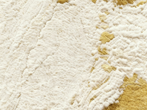  奶油白简约地毯 白色抽象地毯 诧寂风白色地毯 北欧风地毯 