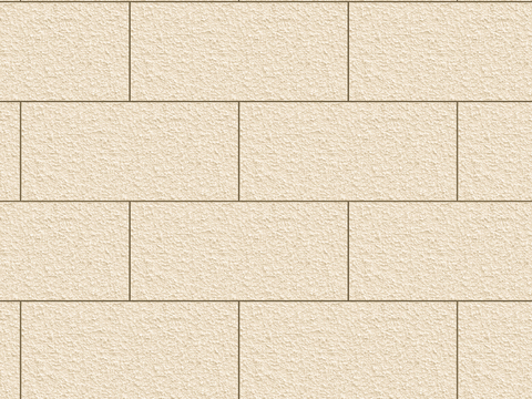 现代无缝米黄色工字拼真石漆 肌理漆砂岩漆 外墙漆贴图