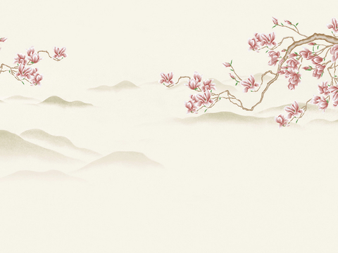 新中式立体壁画 背景墙壁画 山水壁画 墙画 壁纸 墙纸 墙布