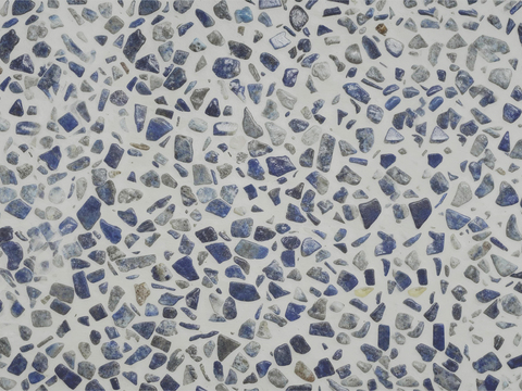 现代水磨石地面 蓝色水磨石 蓝白水磨石 蓝色系水磨石 地中海