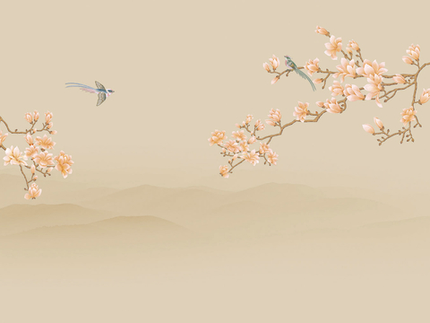 新中式立体壁画 背景墙壁画 山水壁画 墙画 壁纸 墙纸 墙布