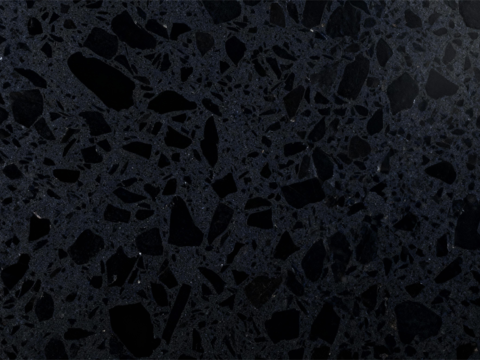 现代极简水磨石地面 黑色水磨石 深色水磨石 黑色颗粒水磨石