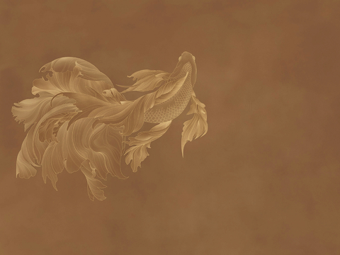 新中式立体壁画 背景墙壁画 山水壁画 墙画 壁纸 墙纸 墙布