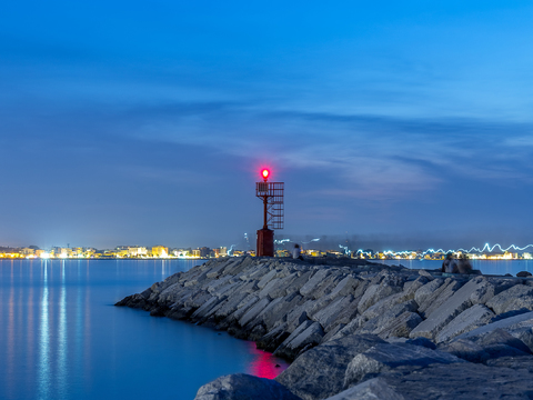 傍晚海边风景 外景