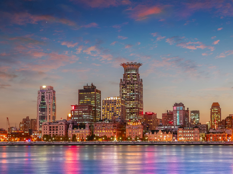 都市风情 海边城市夜景 外景