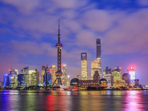 都市风情海边夜景 外景