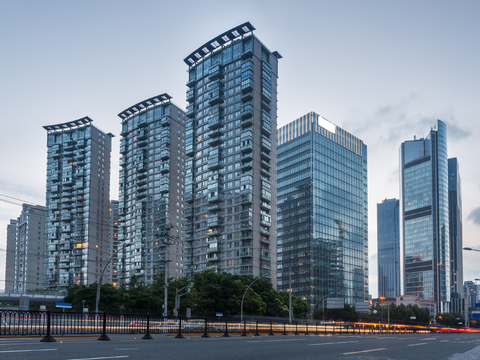 都市风情  道路建筑风景 外景