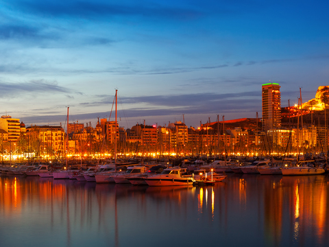 建筑码头黄昏外景  外景贴图