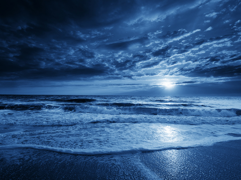 傍晚海边风景 外景