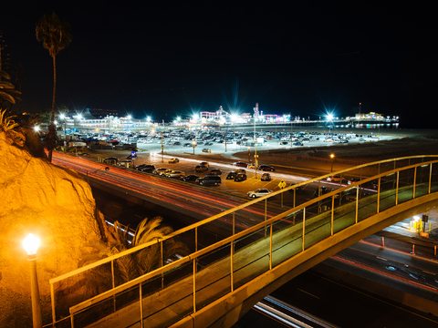公路广场夜景 外景