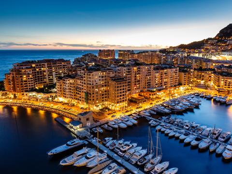 都市风情海边夜景 外景